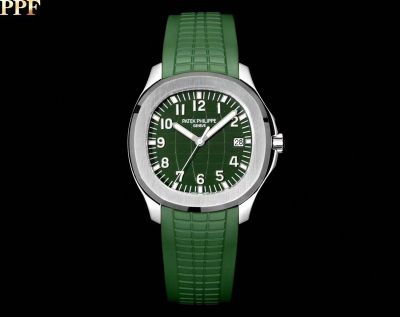 PPF Factory Patek Philippe Replica Watch Aquanaut  Steel Green Dial Watch 40mm